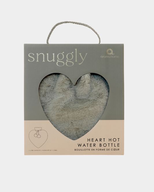 Aroma Home Grey Faux Fur Hot Water Bottle