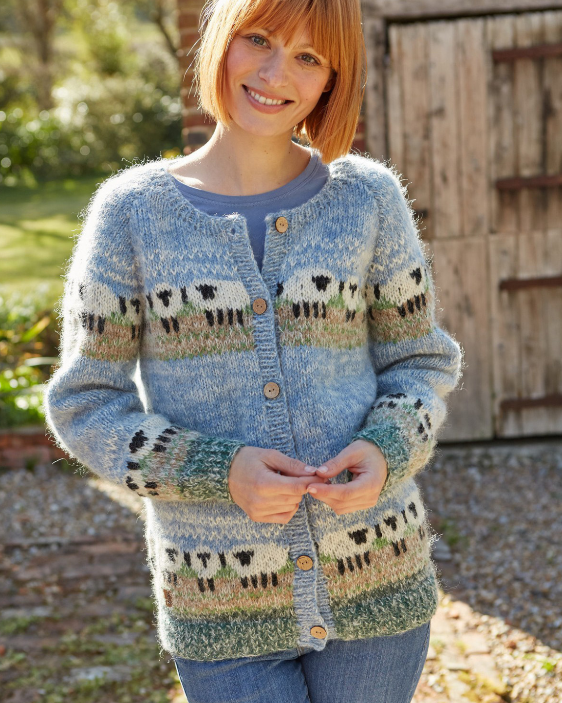 Hazy Sheep Hand-Knitted Mohair Wool Cardigan — Pachamama Nepal Hazy Sheep Hand-Knitted Mohair Wool Cardigan — Pachamama Nepal