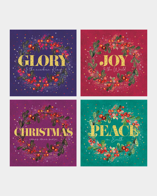 20 Christmas Wreaths Christmas Cards