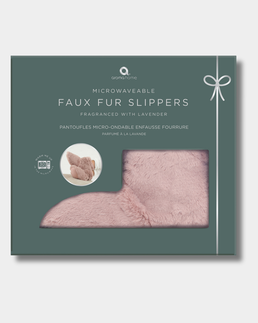 Pink Faux Fur Warming Slipper Boots