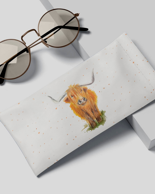 Highland Cow Soft Glasses Case