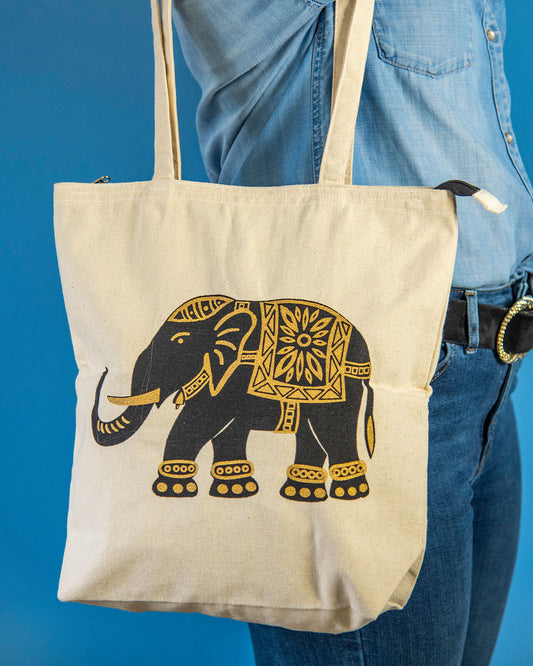Elephant Print Shoulder Bag