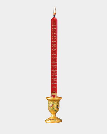 Advent Candle - Red with gold print