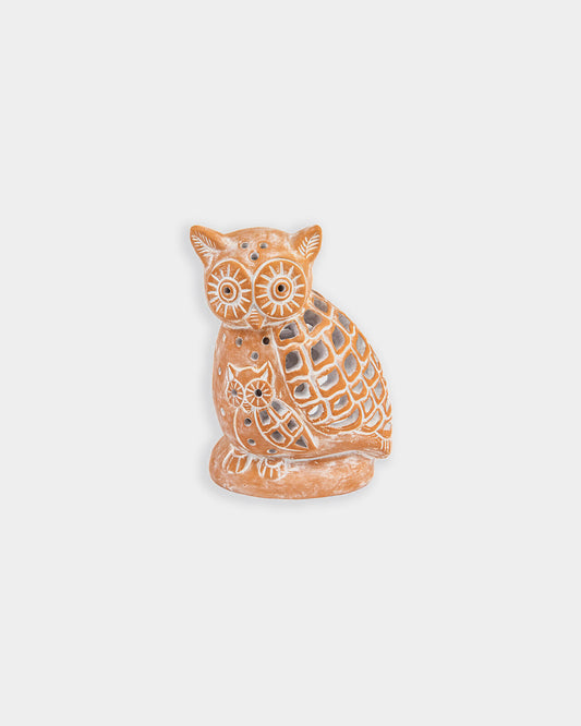 Clay Owl Night Light Holder