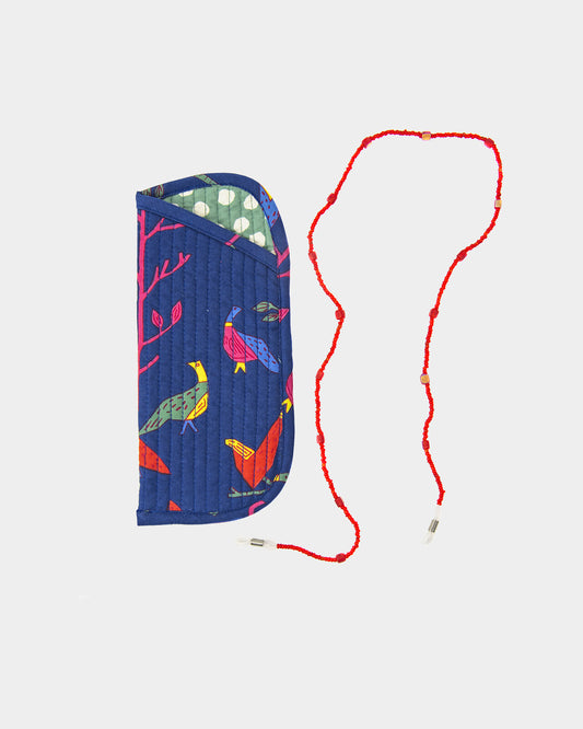 Quilted Spectacle Case and Chain