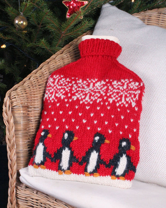 Christmas Penguin Hot Water Bottle