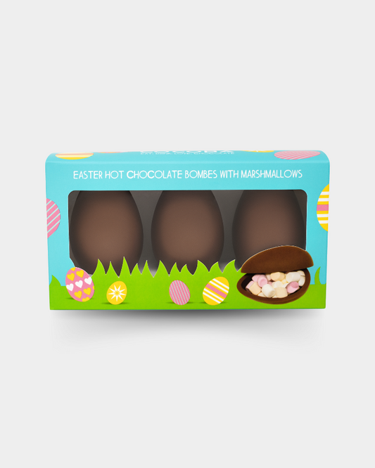 3 Hot Chocolate Bombes with Marshmallows