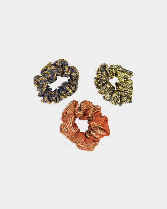 3 Scrunchies in Pouch