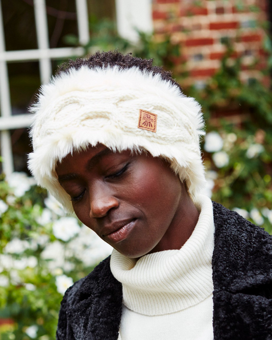 Chamonix Fur Headband Cream