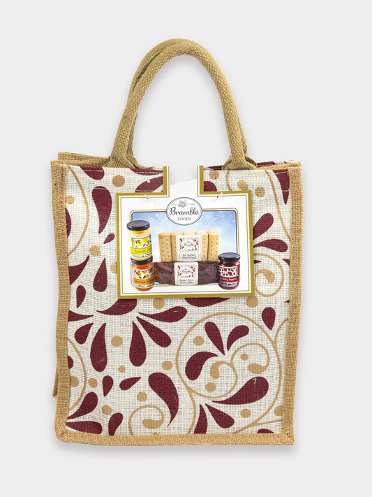 Bramble Jute Medium Red Sweet Hamper Bag