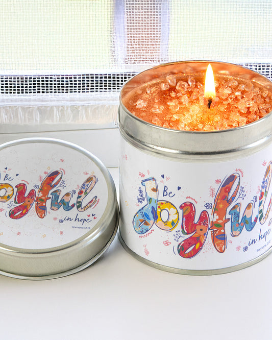 Joyful in Hope Candle Tin
