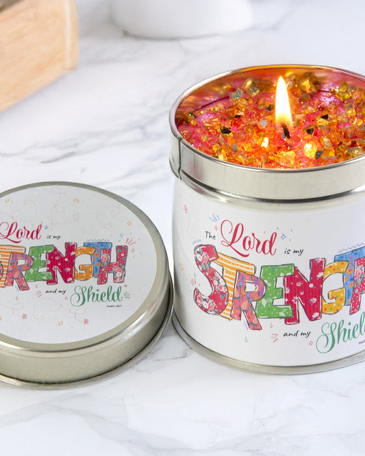 Lord Is My Strength Candle Tin