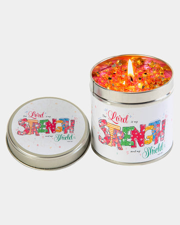 Lord Is My Strength Candle Tin