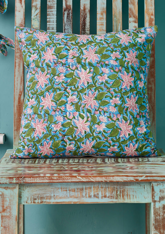 Block Print Cushion Cover - Lily