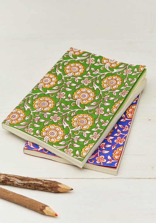 Jasmi Floral Block Print Notebook