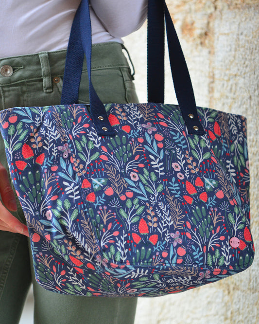 Floral Canvas Tote Bag