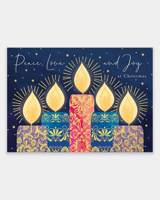 10 Peace, Love & Joy Christmas Cards