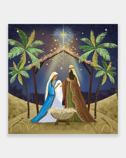 10 In A Stable Christmas Cards