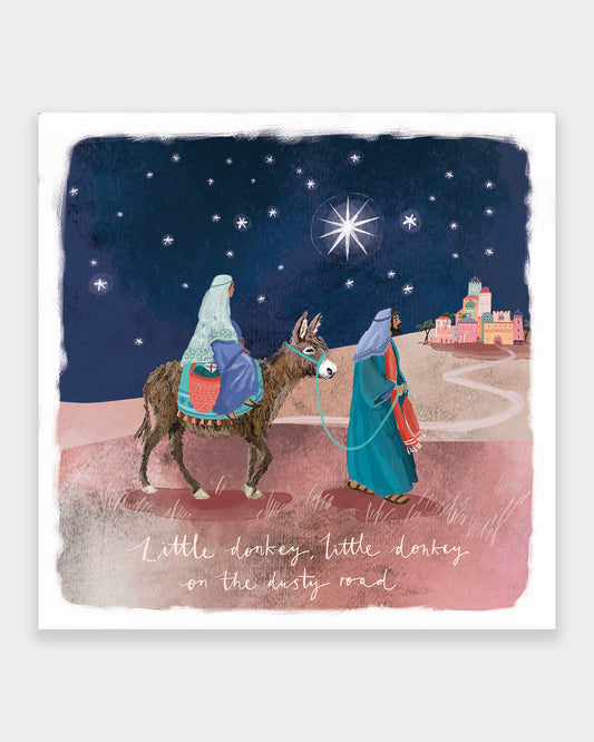 10 Little Donkey Christmas Cards