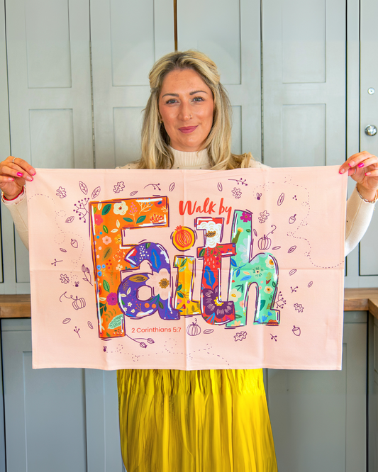Walk by Faith Tea Towel