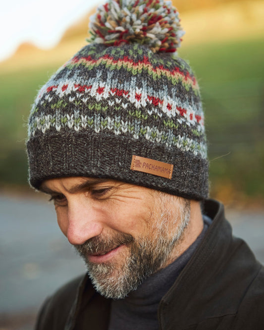 Mens Westport Bobble Beanie Earth