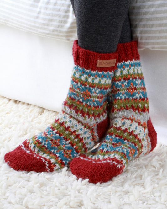 Iona Sofa Socks Burgundy