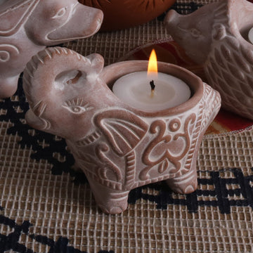 Elephant Terracotta Tealight