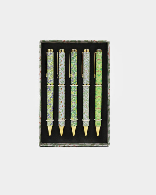 Set of 5 William Morris Pens