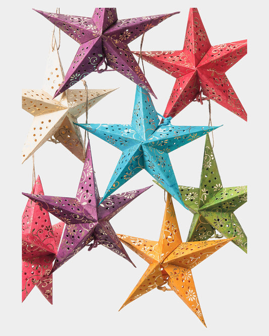 8 Handmade Paper Stars