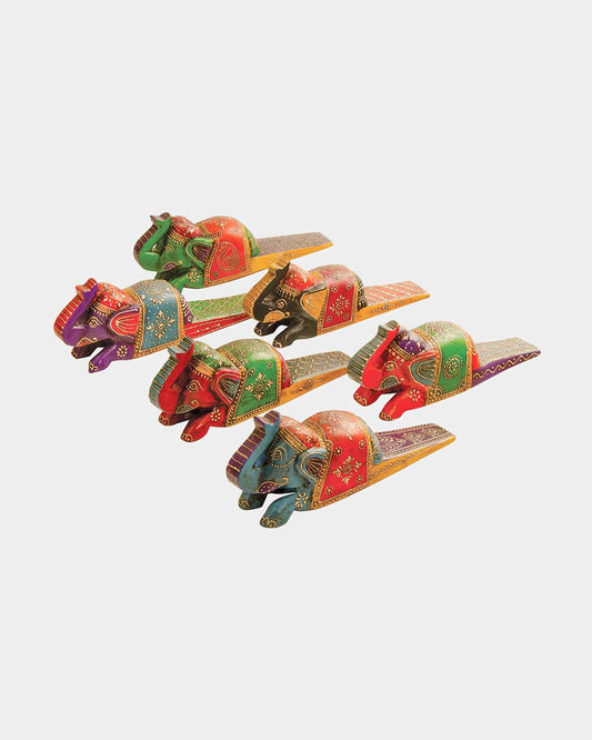 Wooden Elephant Door Stopper