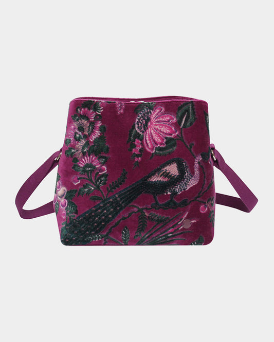 Plum Velvet Logan Bag