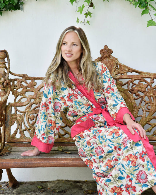 Floral Garden Print Dressing Gown