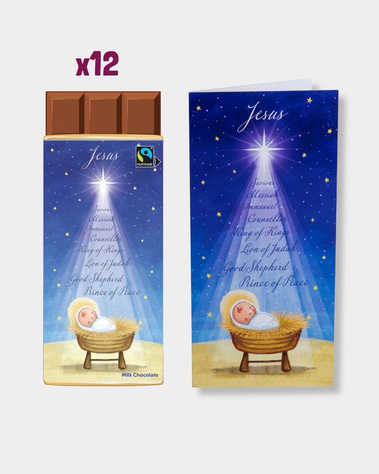 12 Baby Jesus Chocolate Bars & Free Pack of Cards