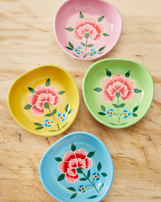 Chrysanthemum Hand Painted Trinket Dish