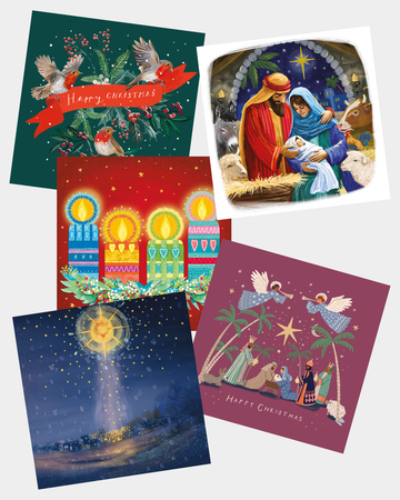50 Christmas Card Assortment With Bible Verses