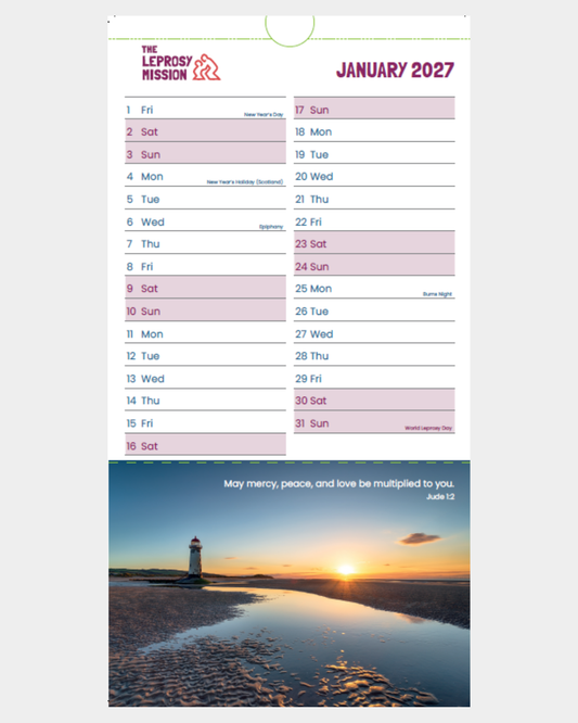 2027 Blessings Postcard Calendar