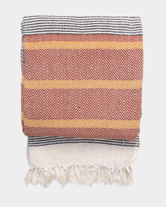 Malabar Woven Throw - Terracotta