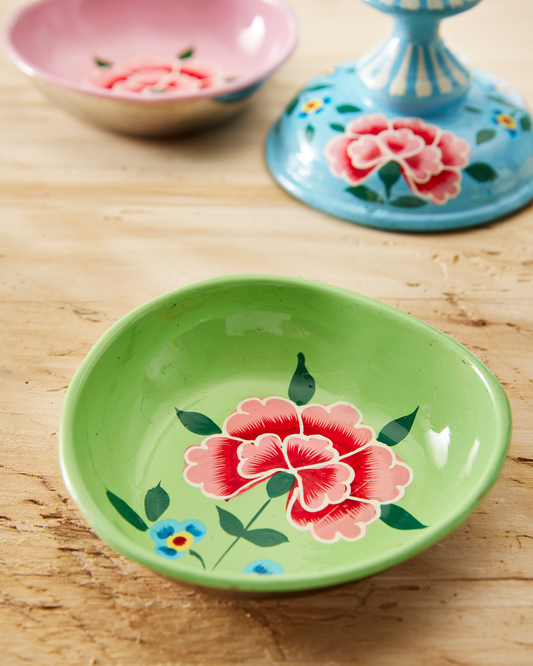 Chrysanthemum Hand Painted Trinket Dish