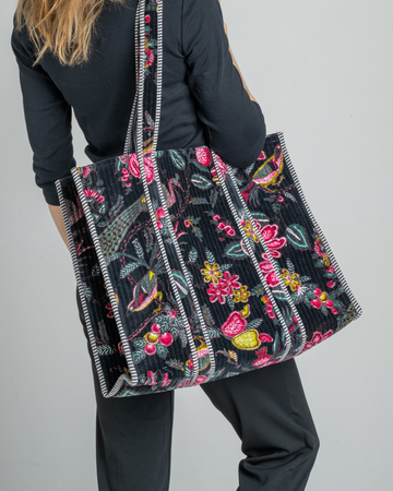 Black Velvet Large Tote Bag