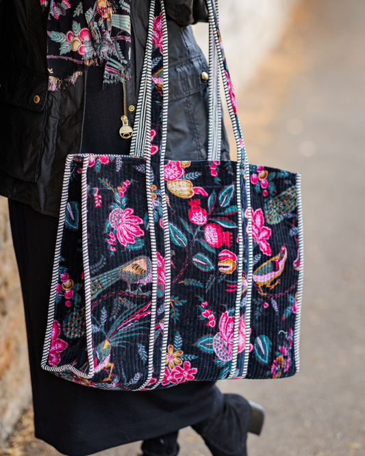 Black Velvet Large Tote Bag
