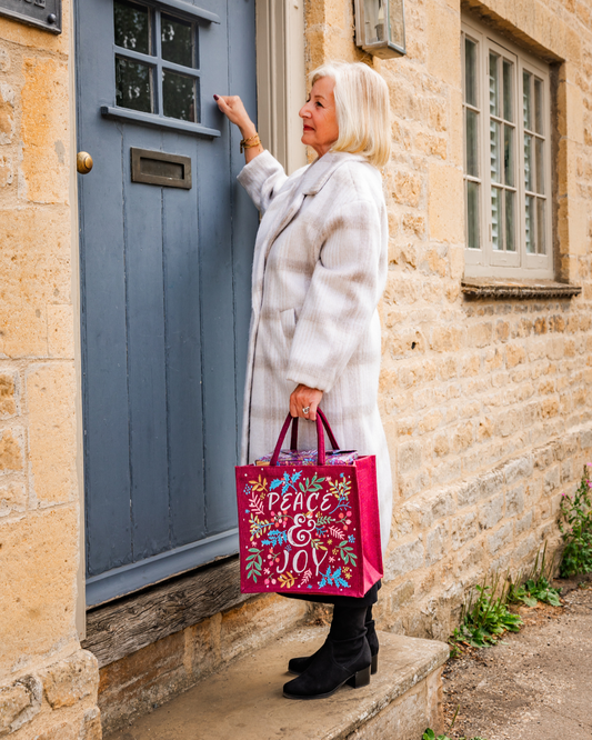 Peace & Joy Jute Bag