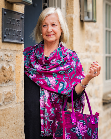 Plum Floral Printed Scarf