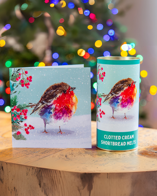 12 packs of Winter Robin Shortbread & Free Pack of Cards