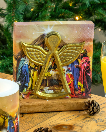 Gold Angel Napkin Holder