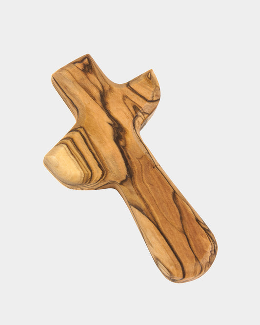 Olive Wood Holding Cross