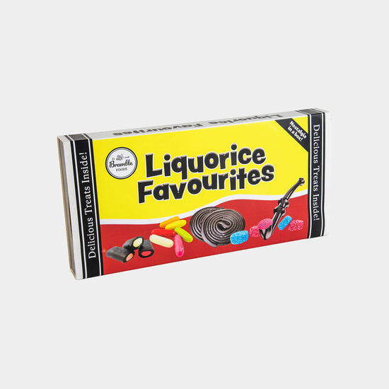 Treat box of assorted liquorice and aniseed flavoured sweets