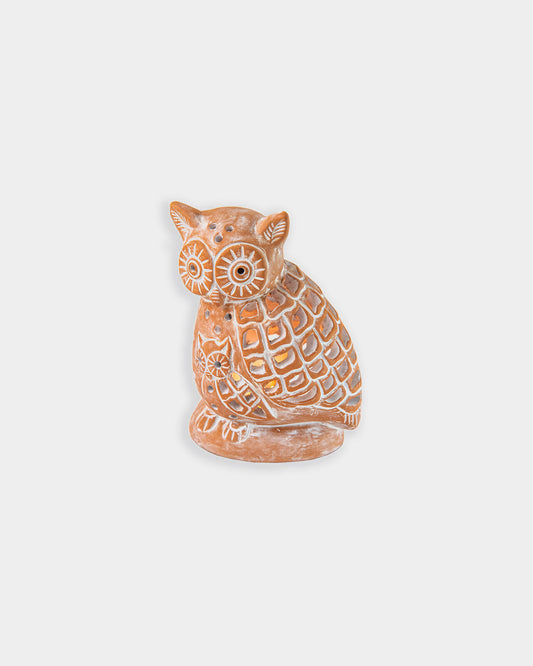 Clay Owl Night Light Holder