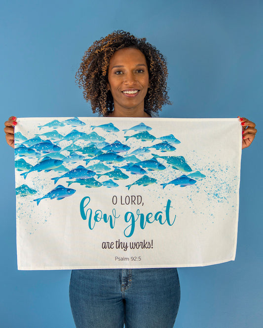 Blue Shoal Tea Towel