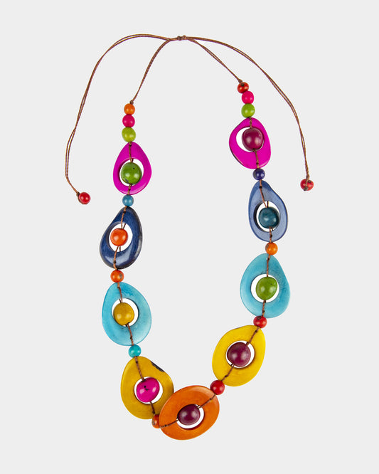 Adjustable necklace made from Amazonian tagua nut, Fair Trade