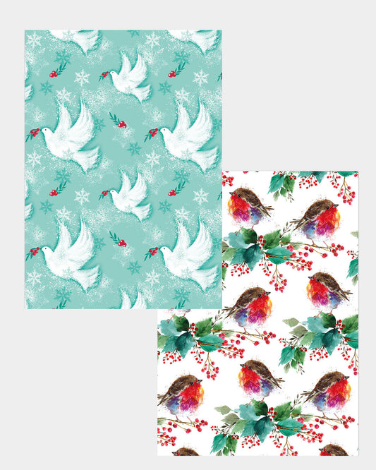 Robins and Doves Gift Wrap
